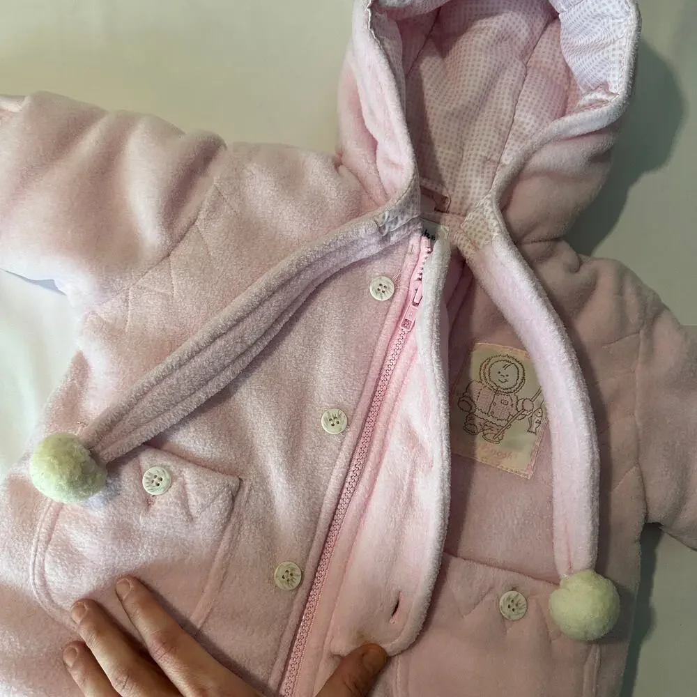 Baby B'gosh Inuit Arctic Fisherman Thick Winter Hooded Snow Bunting Sz 0-6 mo
